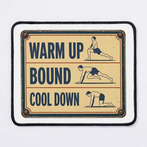Item preview, Warm Up Bound Cool Down Quadrobics Sign designed and sold by BoosterShop.