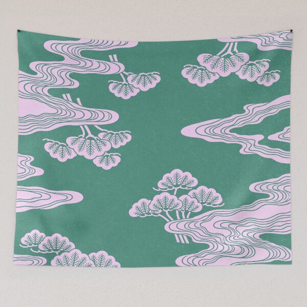 Item preview, Japanese Pine Flowing Water Pattern designed and sold by trajeado14.
