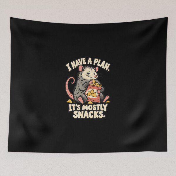 Item preview, Mostly Snacks – Funny Possum With a Plan designed and sold by djhypnotixx.