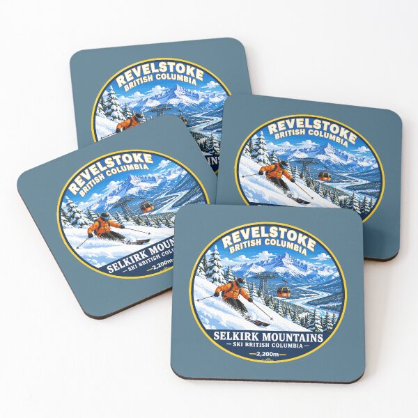 Item preview, Revelstoke Canada British Columbia Skiing Ski Sticker TShirt 02 designed and sold by OuterShellUK.