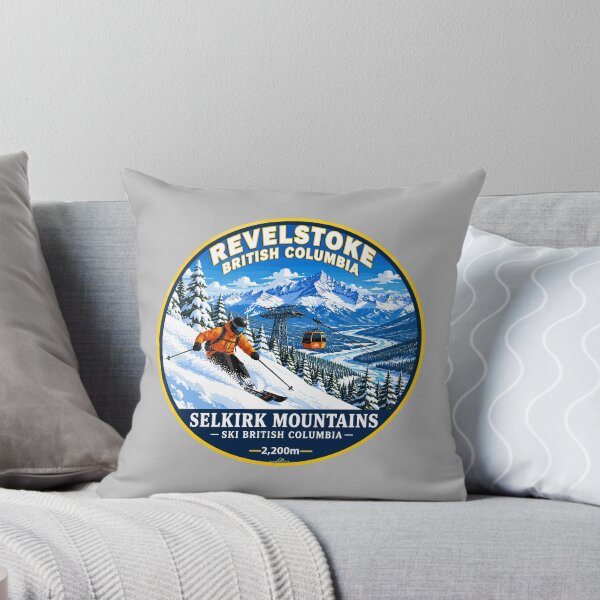 Item preview, Revelstoke Canada British Columbia Skiing Ski Sticker TShirt 02 designed and sold by OuterShellUK.