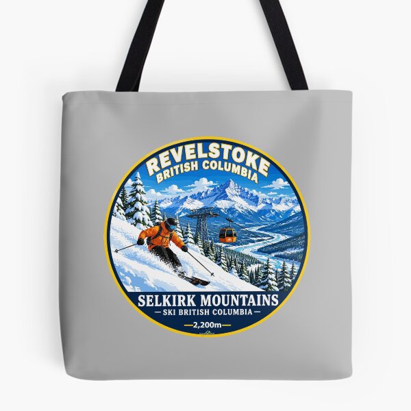 Item preview, Revelstoke Canada British Columbia Skiing Ski Sticker TShirt 02 designed and sold by OuterShellUK.