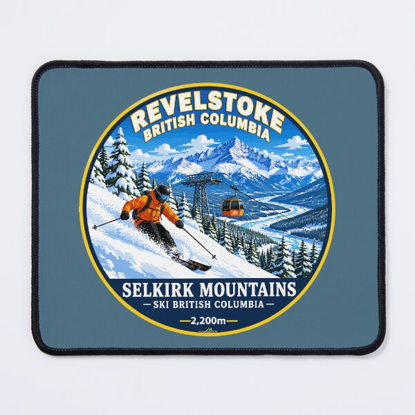 Item preview, Revelstoke Canada British Columbia Skiing Ski Sticker TShirt 02 designed and sold by OuterShellUK.