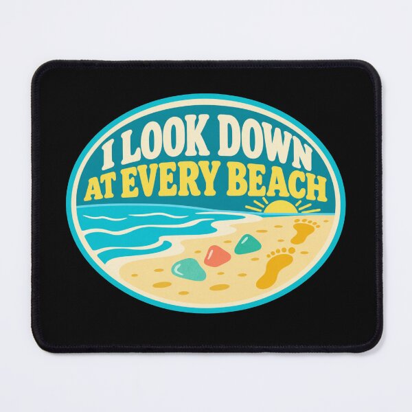 Item preview, I Look Down At Every Beach Coastal Collector Badge designed and sold by DreamLayerStudio.
