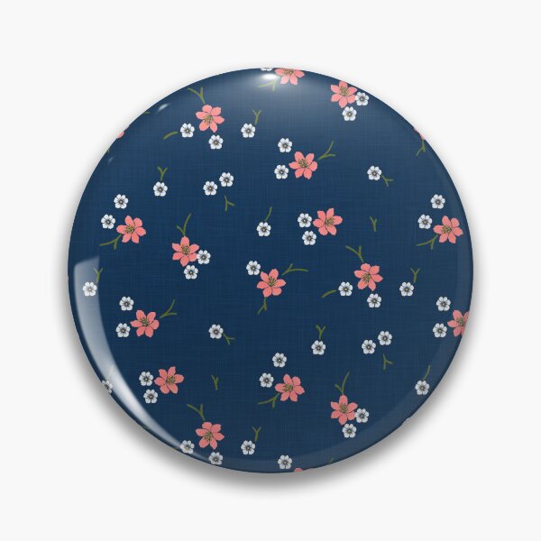 Item preview, Midnight Navy Cherry Blossom Pattern Floral designed and sold by BHDigitalArt.