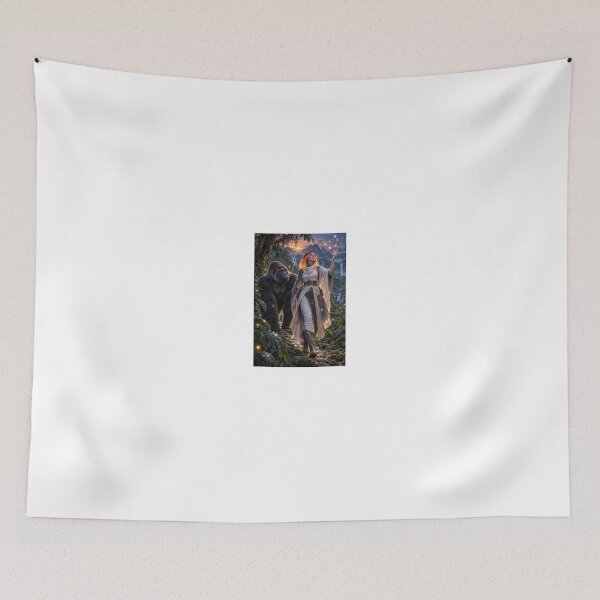 Item preview, Woman and Gorilla in Sunset Jungle designed and sold by CathryneDelamort.