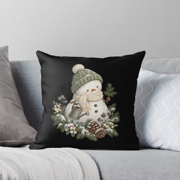 Item preview, Little Snow Gardener Botanical Snowman Christmas  designed and sold by PhylonBoxx.