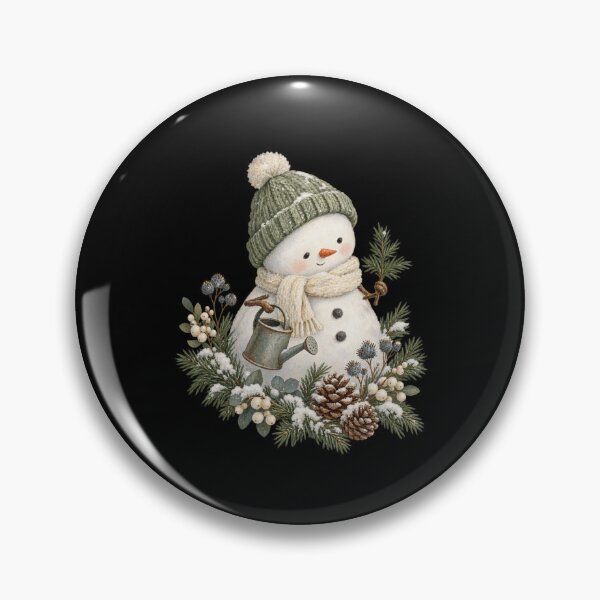 Item preview, Little Snow Gardener Botanical Snowman Christmas  designed and sold by PhylonBoxx.