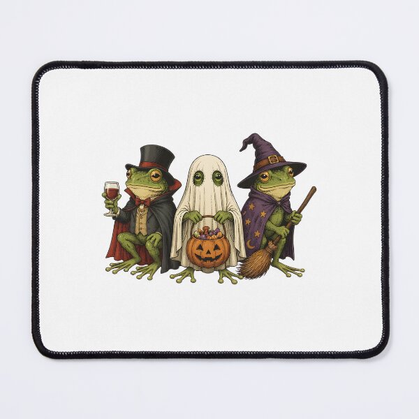 Item preview, Halloween Frog Trio Cute Spooky Frogs Vampire Ghost Witch designed and sold by BuncoHearas.