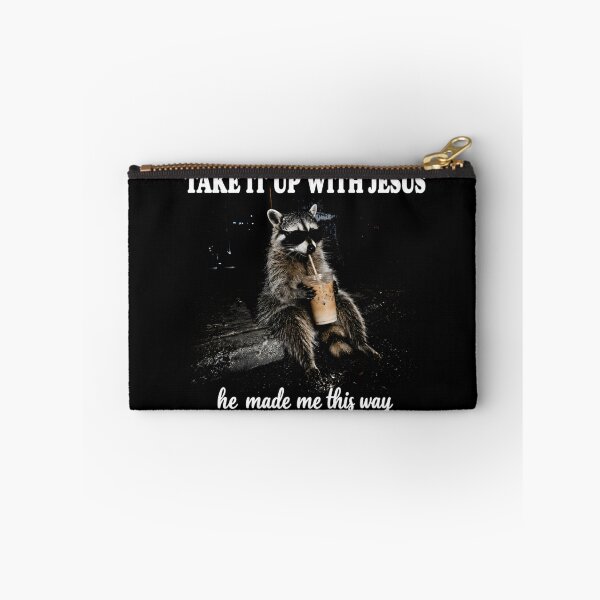 Item preview, Take It Up With Jesus Funny Raccoon Christian Faith Humor designed and sold by design-sopsunil.