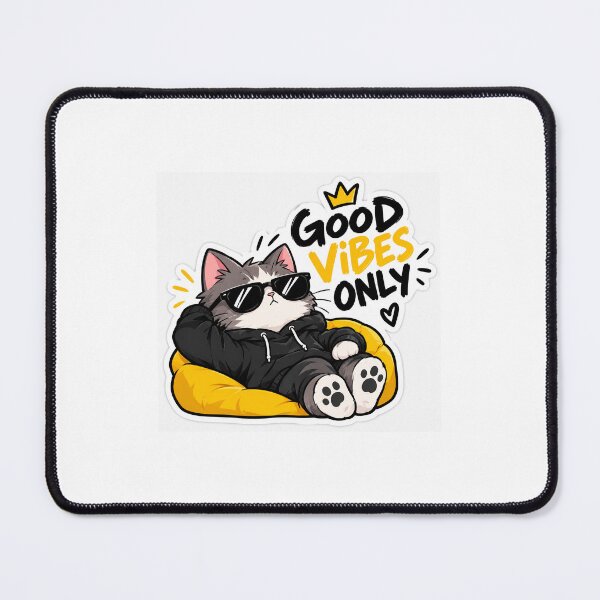 Item preview, Good Vibes Only Cool Cat designed and sold by Nicefashions.