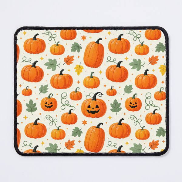 Item preview, Cheery Pumpkin Vine Halloween Pattern designed and sold by Mimoshi ⭐⭐⭐⭐⭐.