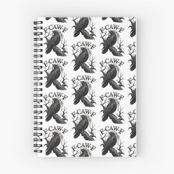 Item preview, F-Caw-F Black Crow Moon Vintage Retro Halloween Dark Humor designed and sold by GiftsProShop.