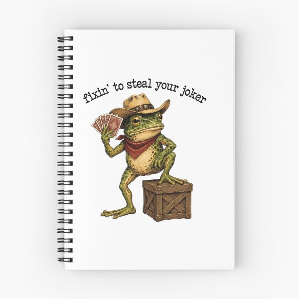 Item preview, Fixin' To Steal Your Joker Funny Cowboy Frog Poker designed and sold by BuncoHearas.