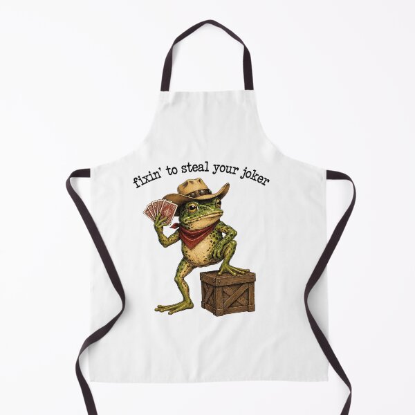 Item preview, Fixin' To Steal Your Joker Funny Cowboy Frog Poker designed and sold by BuncoHearas.