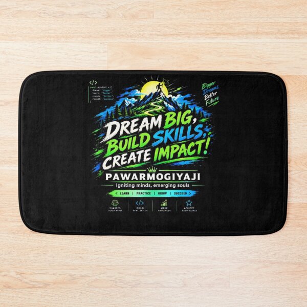 Item preview, Dream Big Build Skills Create Impact Motivational Quote designed and sold by Pawar1999.