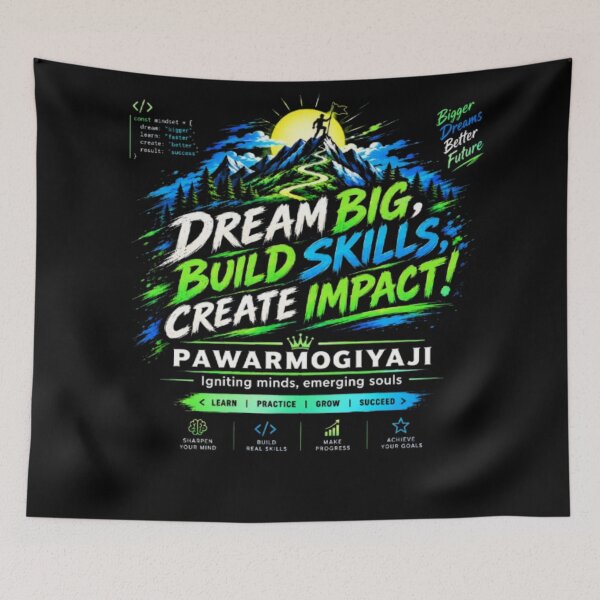 Item preview, Dream Big Build Skills Create Impact Motivational Quote designed and sold by Pawar1999.