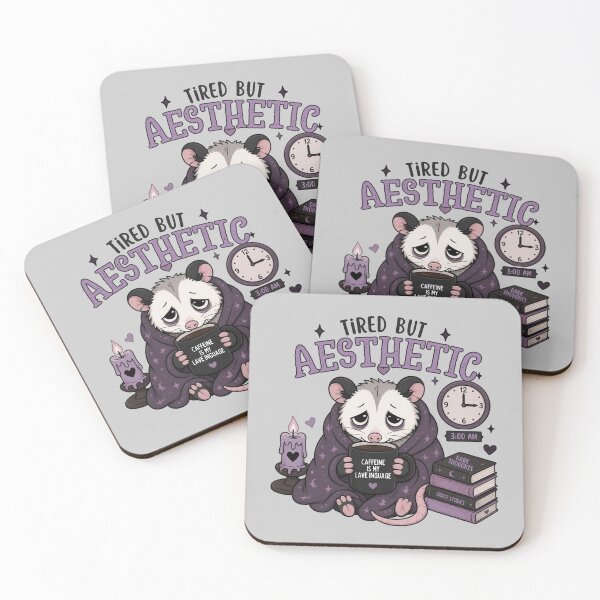 Item preview, Tired But Aesthetic Possum Night Owl Dark Academia designed and sold by Créative touche .