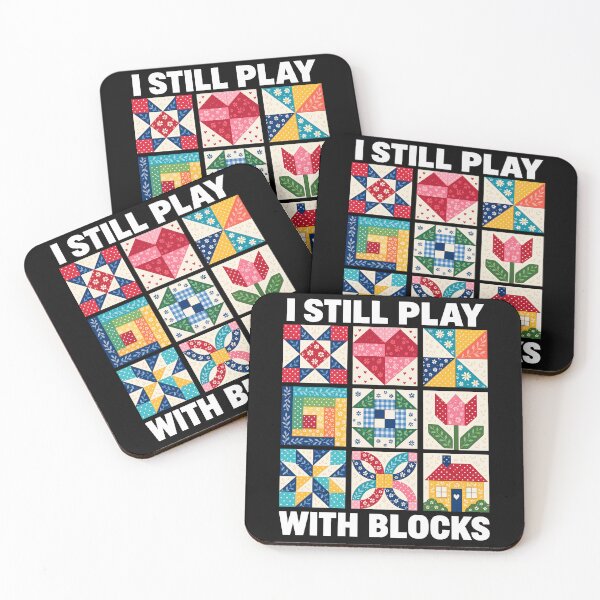 Item preview, I Still Play With Blocks Funny Quilting designed and sold by roni-harbor.