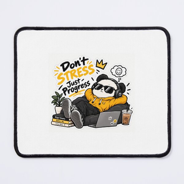 Item preview, Don’t Stress Just Progress Panda designed and sold by Nicefashions.