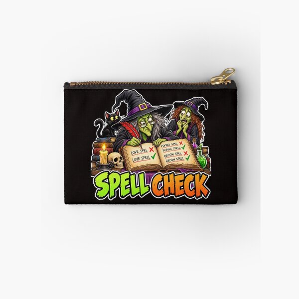 Item preview, Spell Check Funny Witch Halloween Cartoon designed and sold by takeitliterally.com.