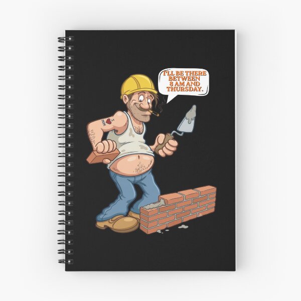 Item preview, Funny Builder Quote: I'll Be There Between 8 AM and Thursday designed and sold by BikTee.