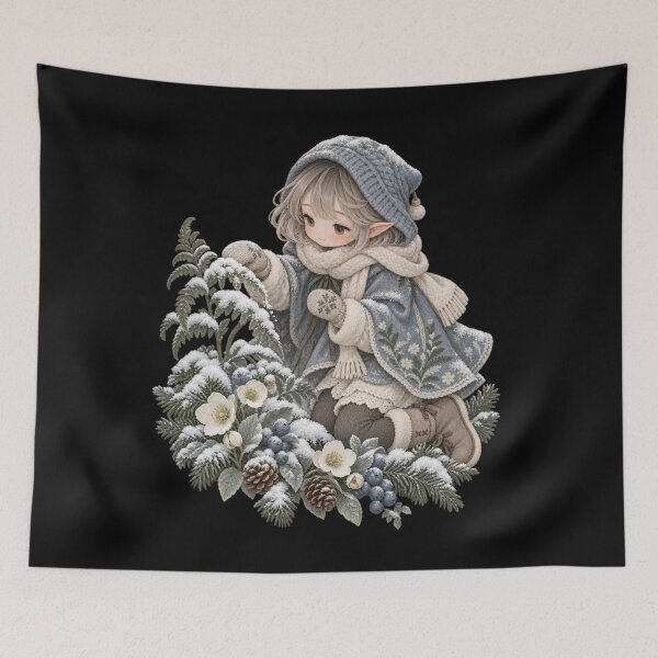 Item preview, Frost Fern Elf Mystic Winter Botanical  designed and sold by PhylonBoxx.