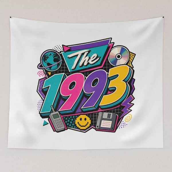 Item preview, The 1993 Retro Birthday designed and sold by RedCircleArt.