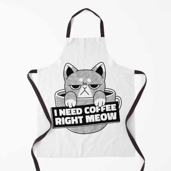 Item preview, I Need Coffee Right Meow | Funny Sleepy Cat Coffee Pun designed and sold by Nobody Shadow Art.