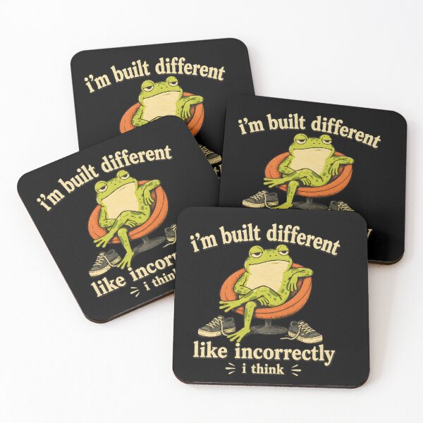 Item preview, I'm Built Different Like Incorrectly Funny Frog Sarcastic Humor designed and sold by BuncoHearas.
