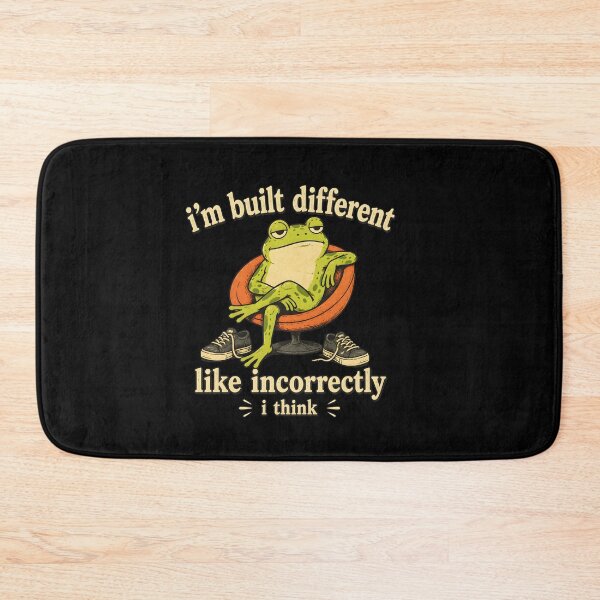 Item preview, I'm Built Different Like Incorrectly Funny Frog Sarcastic Humor designed and sold by BuncoHearas.