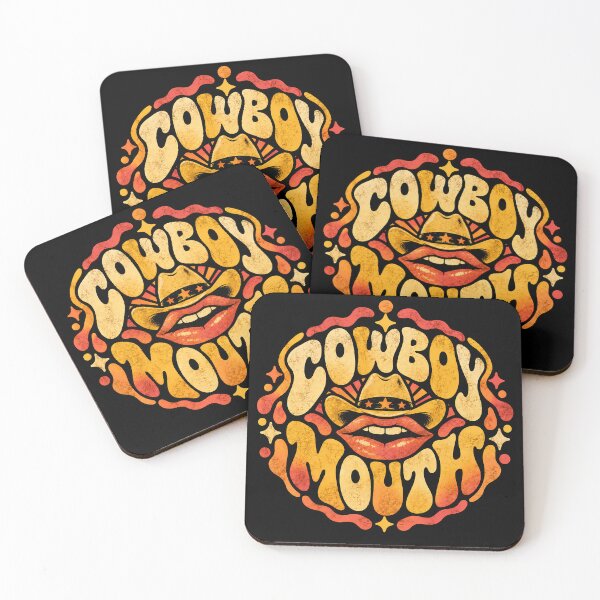 Item preview, Cowboy Mouth Psychedelic Western Lips Design designed and sold by JMS-Artvintage.