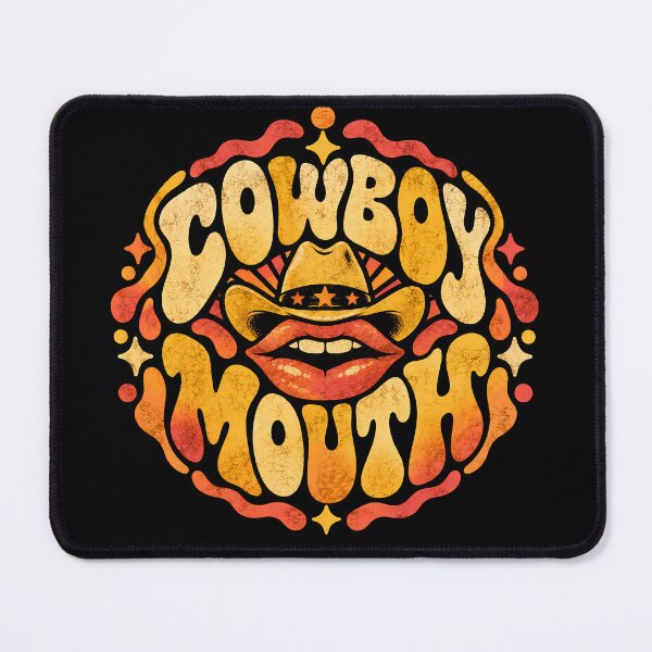 Item preview, Cowboy Mouth Psychedelic Western Lips Design designed and sold by JMS-Artvintage.
