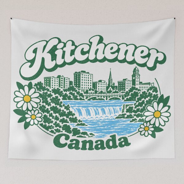 Item preview, Kitchener Ontario Canada Retro Pretty City  designed and sold by HowToCanadian.