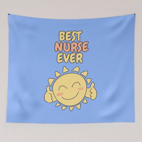 Item preview, BEST NURSE EVER Cute Sun Pastel Blue designed and sold by HugSomeNettles.