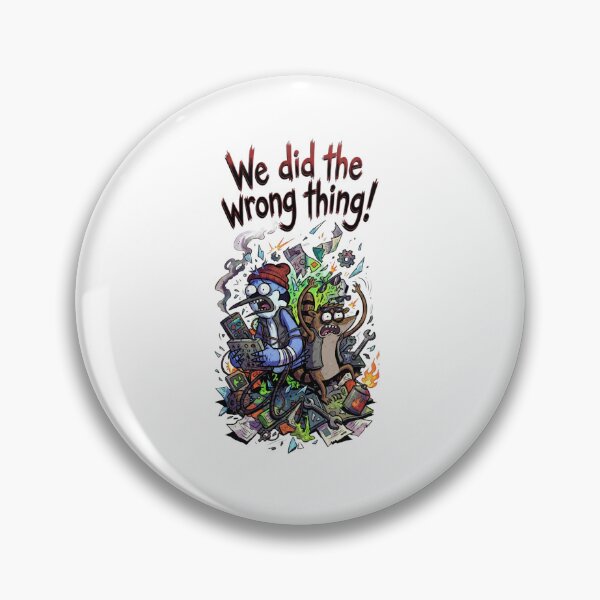 Item preview, Mordecai And Rigby We Did The Wrong Thing Explosion Regular Show Fan Art Classic  designed and sold by circliqueart.