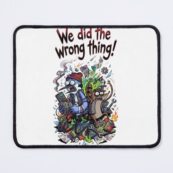 Item preview, Mordecai And Rigby We Did The Wrong Thing Explosion Regular Show Fan Art Classic designed and sold by circliqueart.
