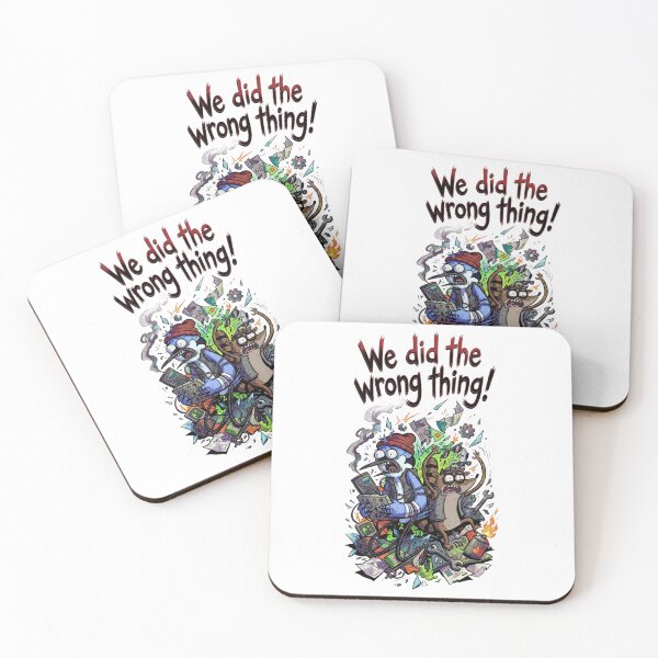 Item preview, Mordecai And Rigby We Did The Wrong Thing Explosion Regular Show Fan Art Classic  designed and sold by circliqueart.