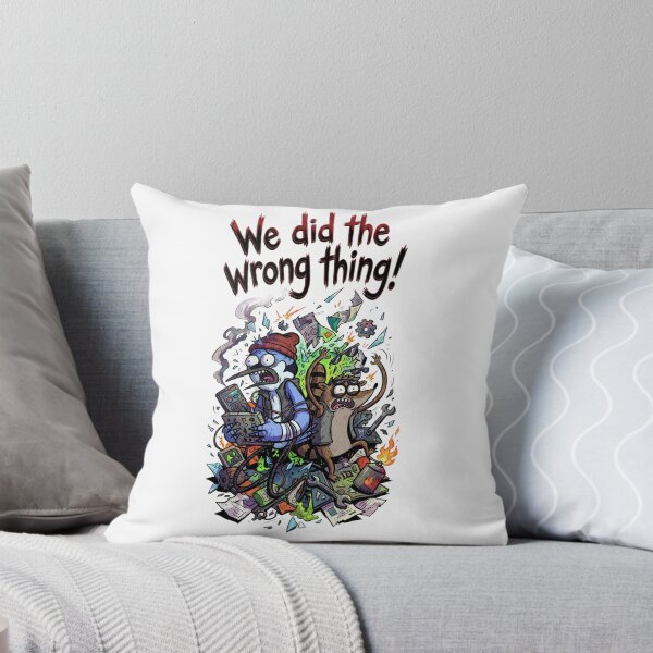 Item preview, Mordecai And Rigby We Did The Wrong Thing Explosion Regular Show Fan Art Classic  designed and sold by circliqueart.