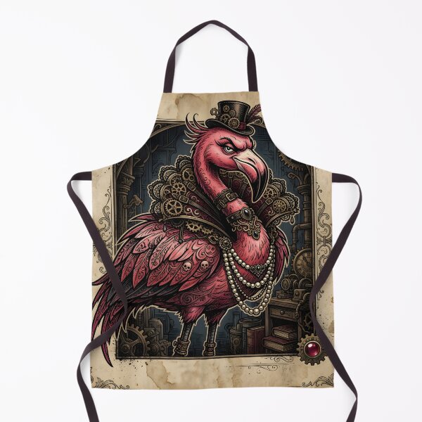 Item preview, The Crimson Gearmaster – Steampunk Flamingo. designed and sold by nicky2342.