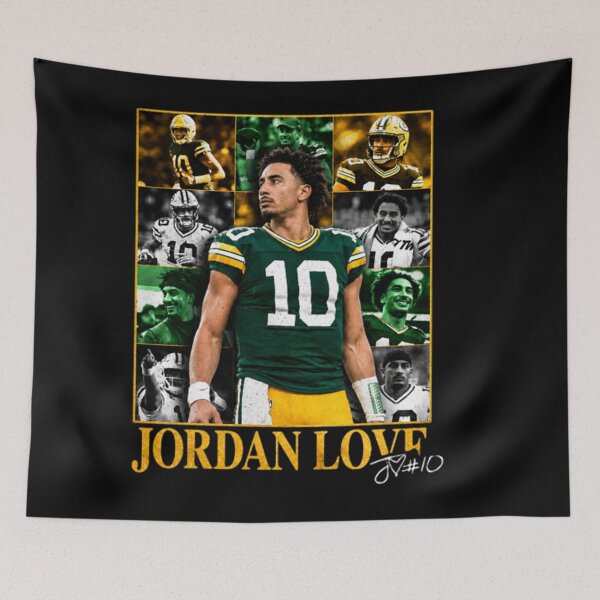 Item preview, Jordan Love Green Bay Football designed and sold by speakmanArt.