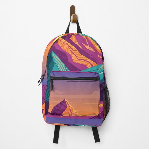 Item preview, Colorful Geometric Sun Mountain Modern Boho Art designed and sold by Glitchart66.