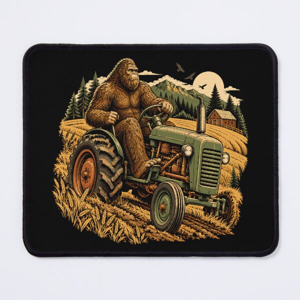 Item preview, Bigfoot Farmer Riding Tractor Funny Farming designed and sold by roni-harbor.