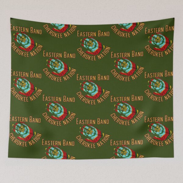 Item preview, Eastern Band Cherokee Nation Handprint Flag designed and sold by PaulineStanl15.