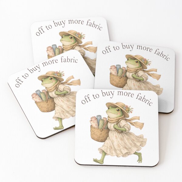 Item preview, Off To Buy More Fabric Funny Frog Sewing Quilting designed and sold by BuncoHearas.
