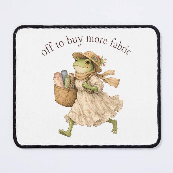 Item preview, Off To Buy More Fabric Funny Frog Sewing Quilting designed and sold by BuncoHearas.