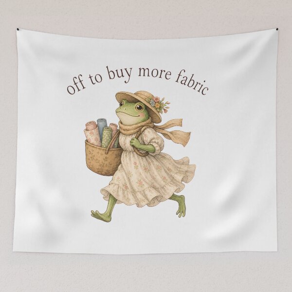 Item preview, Off To Buy More Fabric Funny Frog Sewing Quilting designed and sold by BuncoHearas.