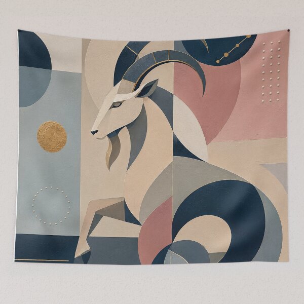 Item preview, Capricorn Zodiac illustration – Celestial Astrology Art designed and sold by GalleryKauffeld.
