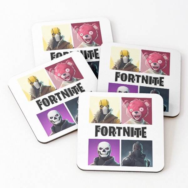 Item preview, Fortnite Characters Yellow Masked Figure Pink Bear Skull Knight  designed and sold by EuginaVasquez.