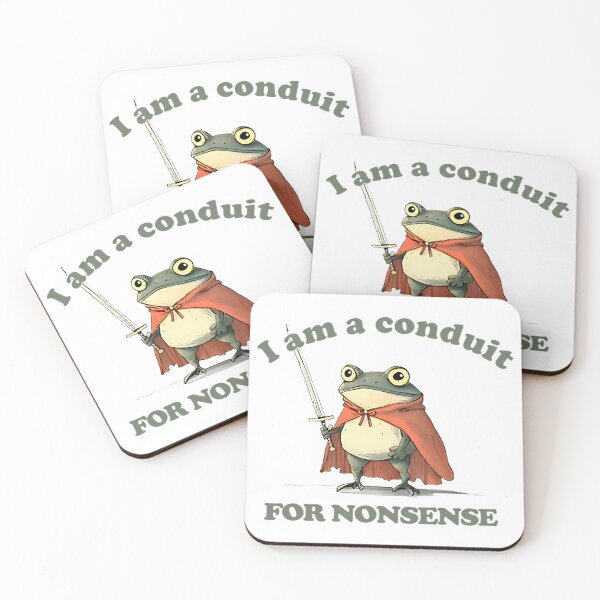Item preview, I Am A Conduit For Nonsense Funny Frog Knight Fantasy designed and sold by BuncoHearas.